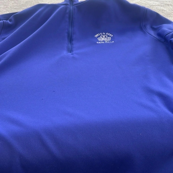 NIKE Golf ERIN HILLS GC 2017 US Open Blue 1/4 Zip NIKE Golf Sweatshirt Sz XL - Picture 11 of 15